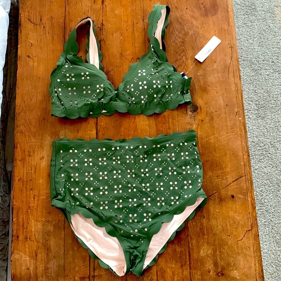 J. Crew Swim J Crew High Waisted Two Piece Size L Poshmark